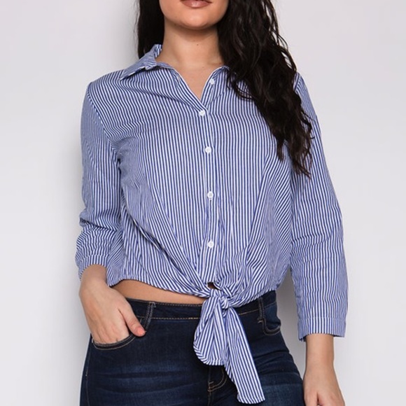 Tops - Causal Stripe Shirt